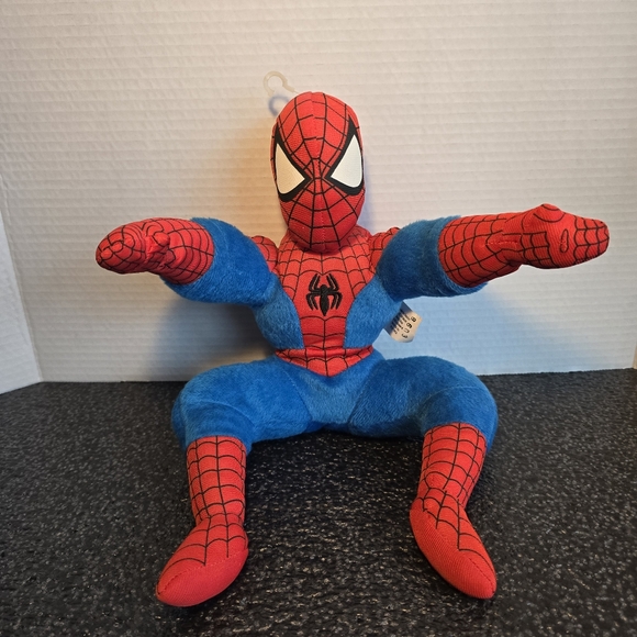 Marvel Spiderman Hanging Soft Plush 13" Toy Biz 2003 - Picture 1 of 5